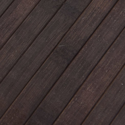 Tappeto Rettangolare Marrone Scuro 100x400 cm in Bambù - homemem39