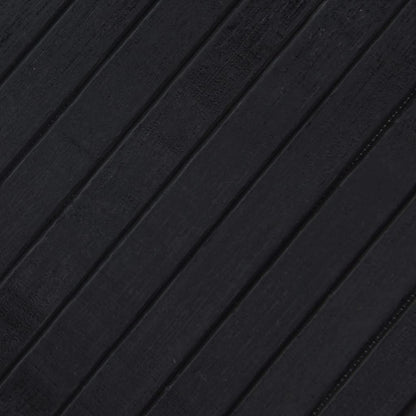Tappeto Rettangolare Nero 100x500 cm in Bambù