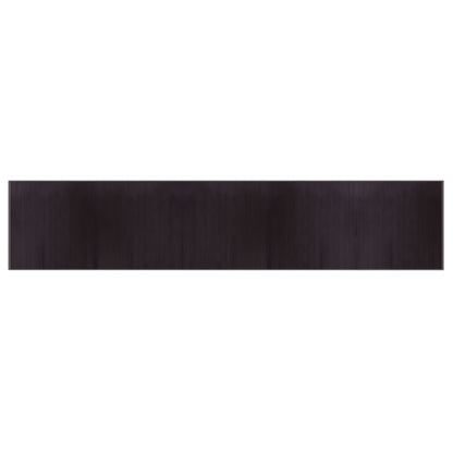 Tappeto Rettangolare Marrone Scuro 100x500 cm in Bambù - homemem39