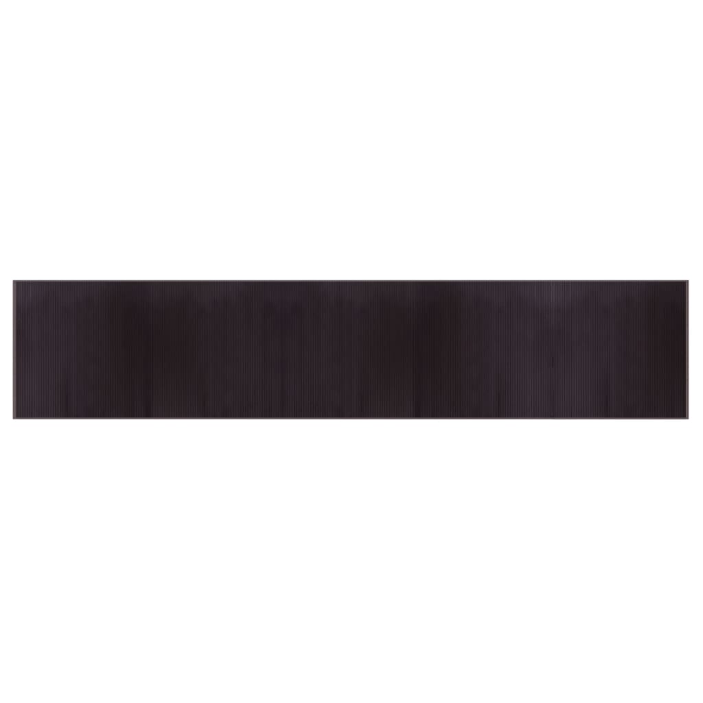 Tappeto Rettangolare Marrone Scuro 100x1000 cm in Bambù - homemem39
