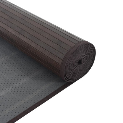 Tappeto Rettangolare Marrone Scuro 100x1000 cm in Bambù - homemem39