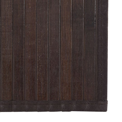 Tappeto Rettangolare Marrone Scuro 100x1000 cm in Bambù - homemem39