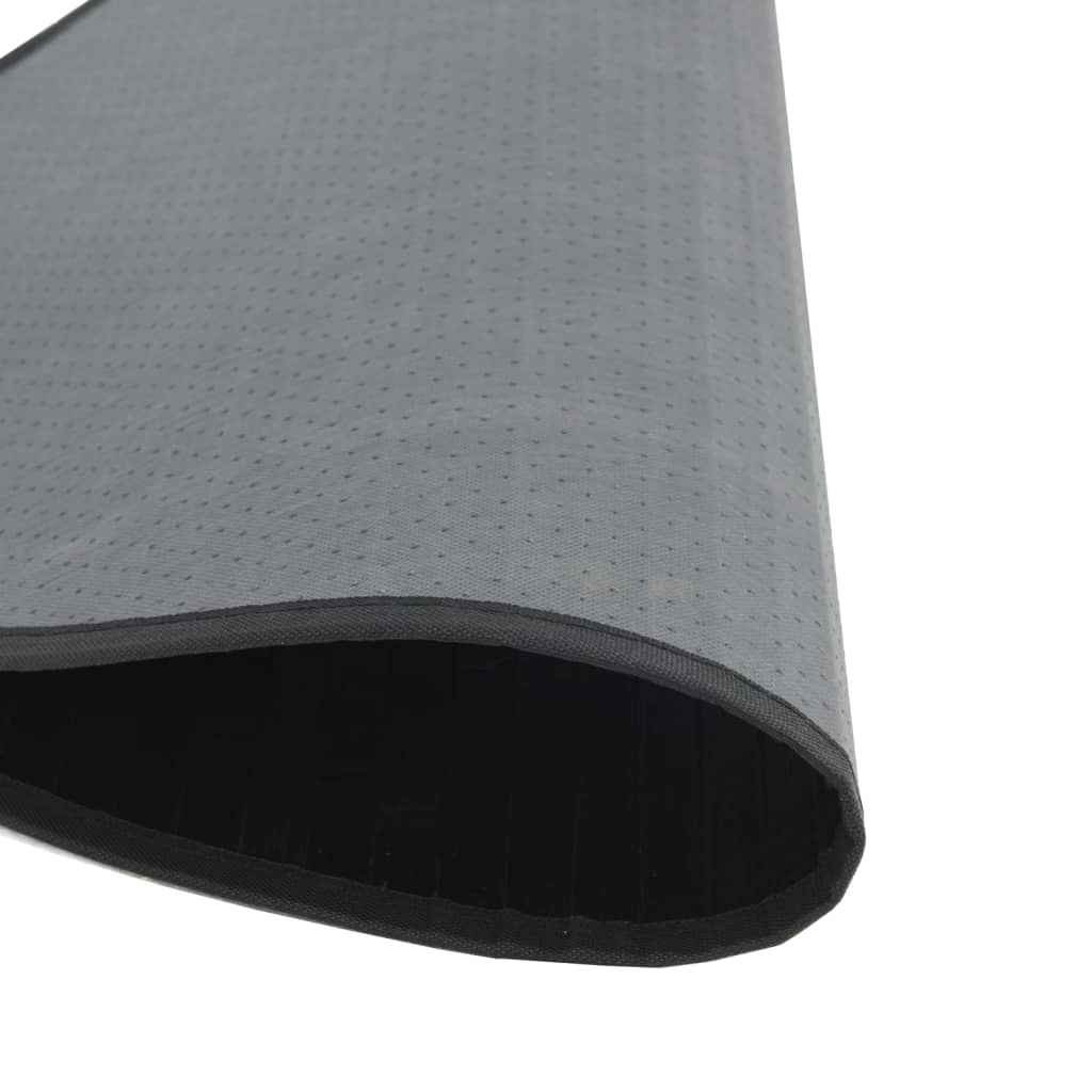 Tappeto Rotondo Nero 60 cm in Bambù | homemem39