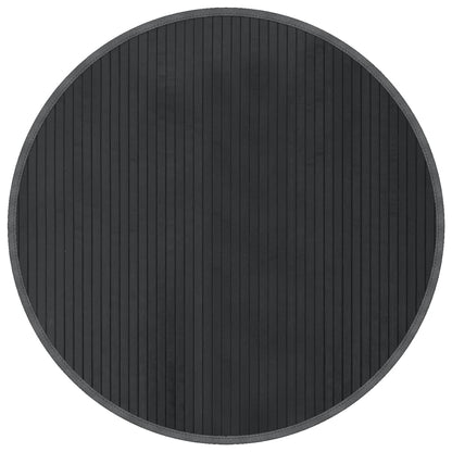 Tappeto Rotondo Grigio 80 cm in Bambù | homemem39