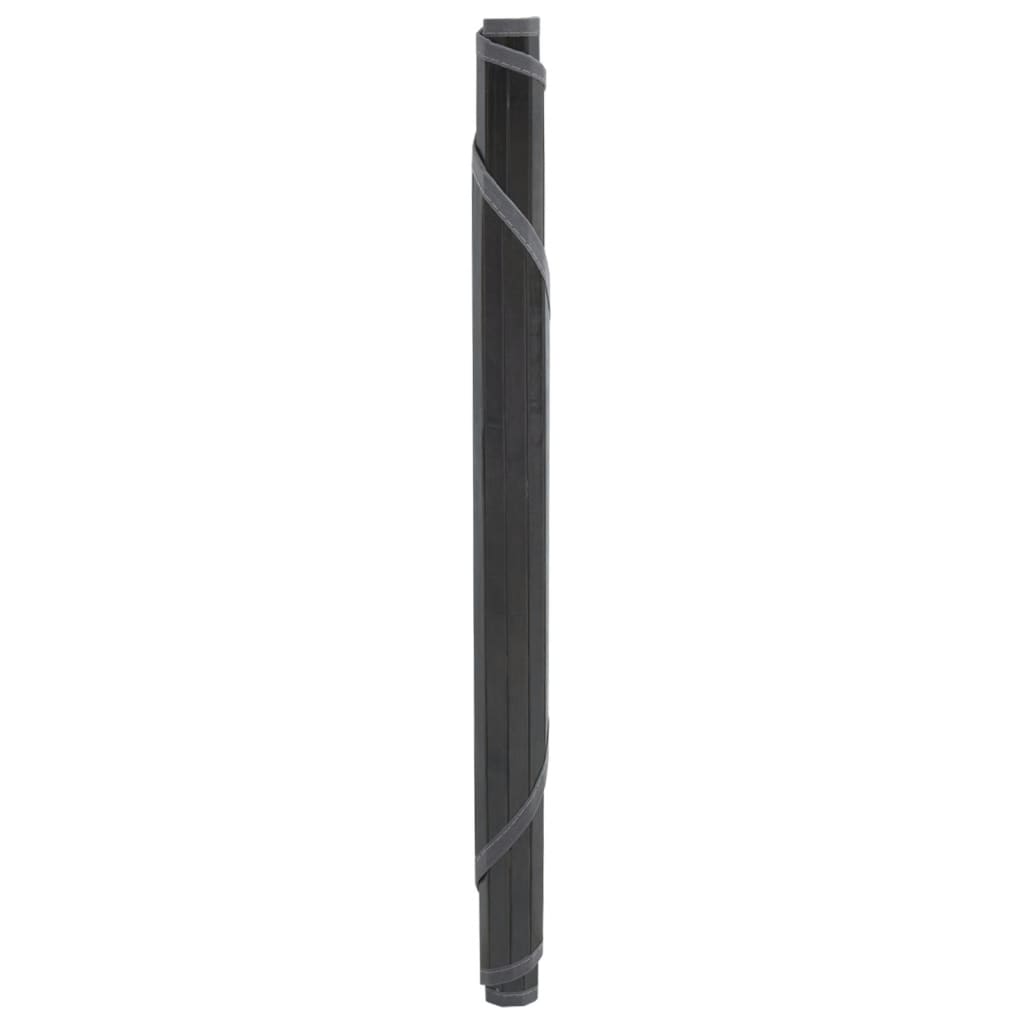 Tappeto Rotondo Grigio 80 cm in Bambù | homemem39