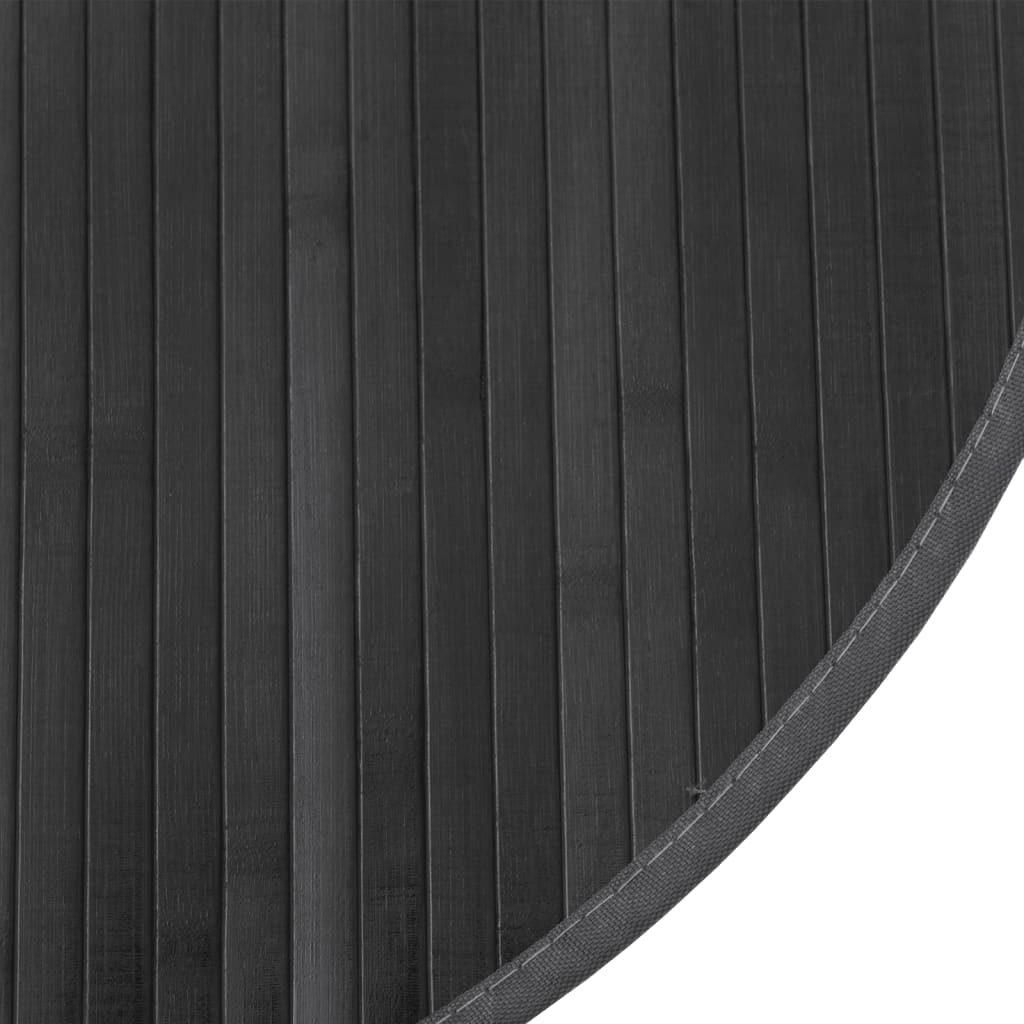Tappeto Rotondo Grigio 80 cm in Bambù | homemem39