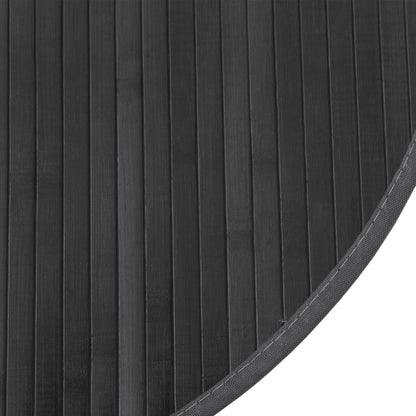 Tappeto Rotondo Grigio 80 cm in Bambù | homemem39