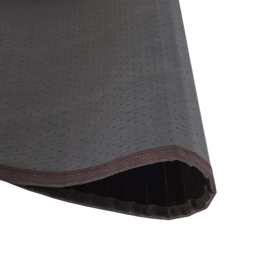 Tappeto Rotondo Marrone Scuro 80 cm in Bambù