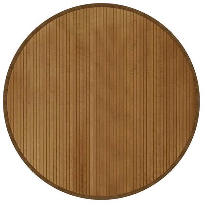 Tappeto Rotondo Marrone 100 cm in Bambù | homemem39