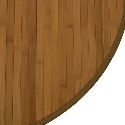 Tappeto Rotondo Marrone 100 cm in Bambù | homemem39