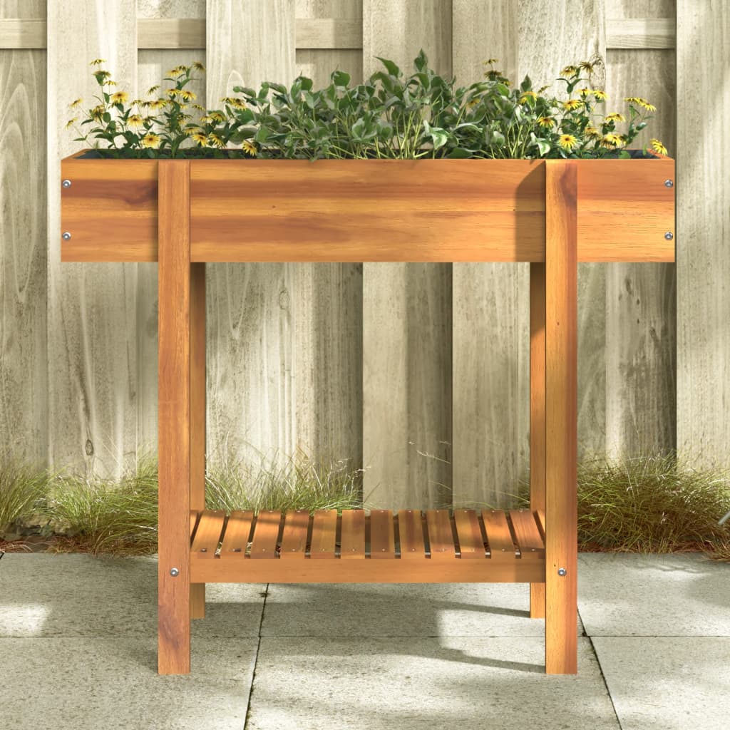 Fioriera Rialzata da Giardino 90x30x75 cm Legno Massello Acacia | homemem39