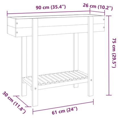 Fioriera Rialzata da Giardino 90x30x75 cm Legno Massello Acacia | homemem39