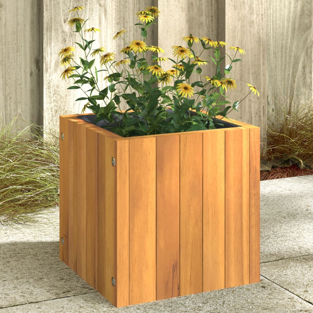 Fioriera da Giardino 25x25x25 cm in Legno Massello di Acacia | homemem39