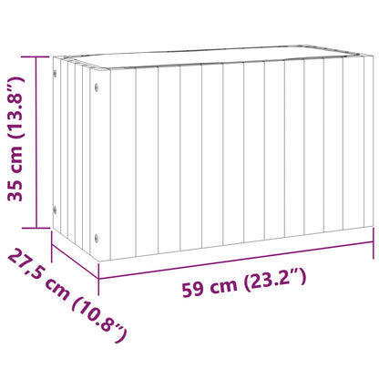 Fioriera da Giardino 59x27,5x35 cm in Legno Massello di Acacia | homemem39