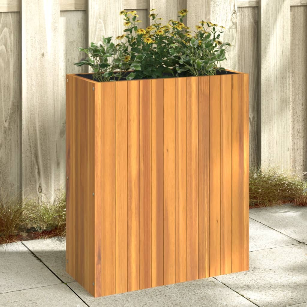 Fioriera da Giardino 59x27,5x70 cm in Legno Massello di Acacia