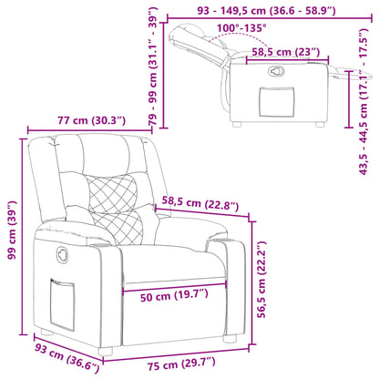Poltrona Reclinabile Nera in Similpelle - homemem39