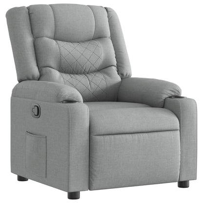 Poltrona Reclinabile in Tessuto Grigio Chiaro | homemem39