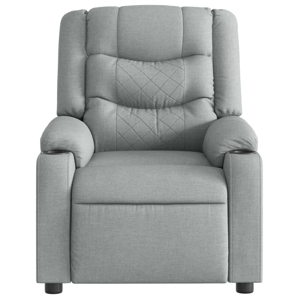 Poltrona Reclinabile in Tessuto Grigio Chiaro | homemem39