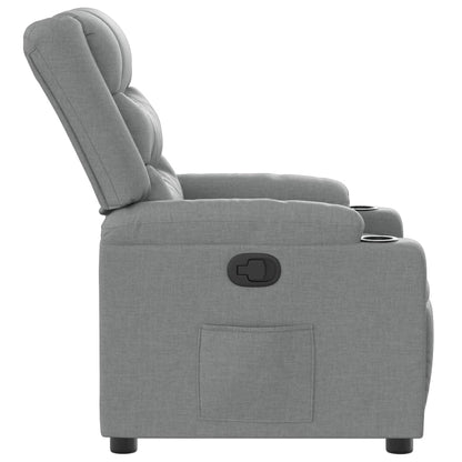 Poltrona Reclinabile in Tessuto Grigio Chiaro | homemem39