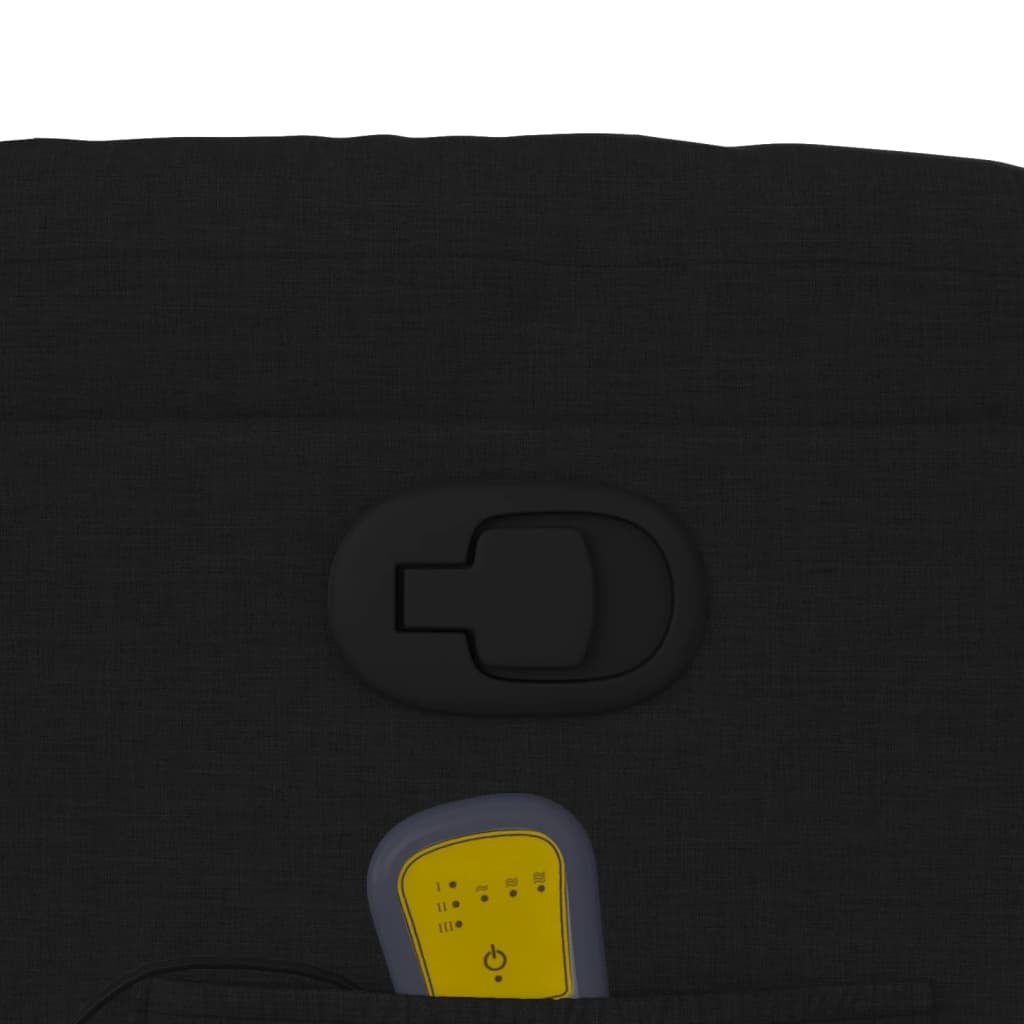 Poltrona Massaggiante Reclinabile Nera in Tessuto - homemem39