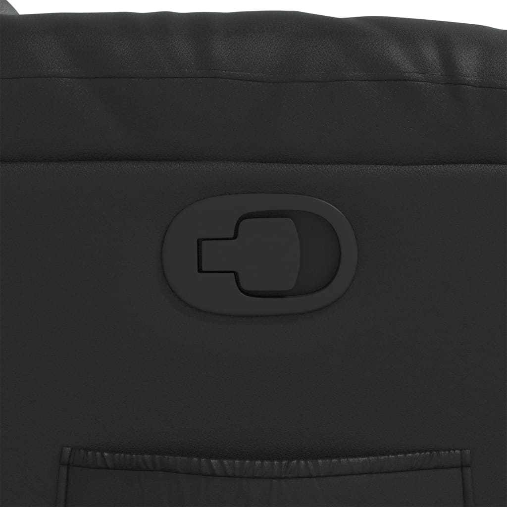 Poltrona Reclinabile Nera in Similpelle - homemem39