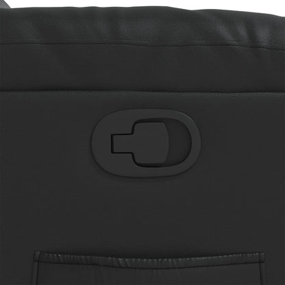 Poltrona Reclinabile Nera in Similpelle - homemem39