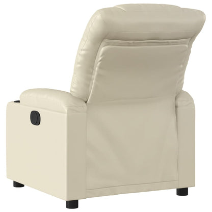 Poltrona Reclinabile Crema in Similpelle | homemem39