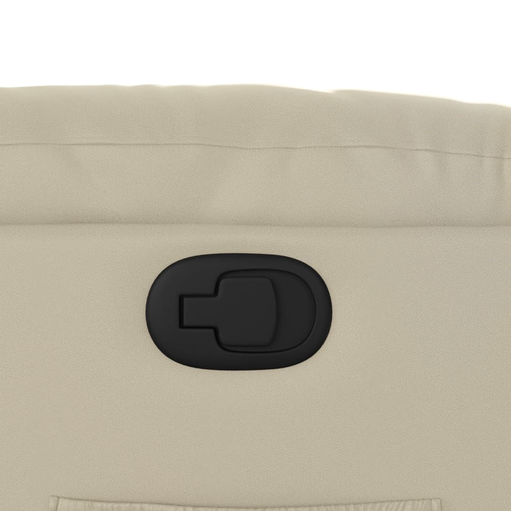 Poltrona Reclinabile Crema in Similpelle | homemem39