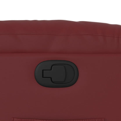 Poltrona Reclinabile Rosso Vino in Similpelle | homemem39