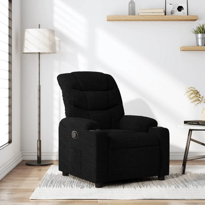 Poltrona Reclinabile in Tessuto Nero | homemem39