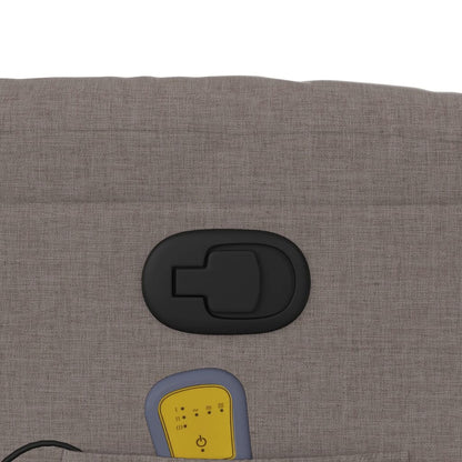 Poltrona Massaggiante Reclinabile Tortora in Tessuto - homemem39