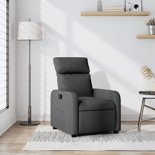 Poltrona Reclinabile in Tessuto Grigio Scuro | homemem39
