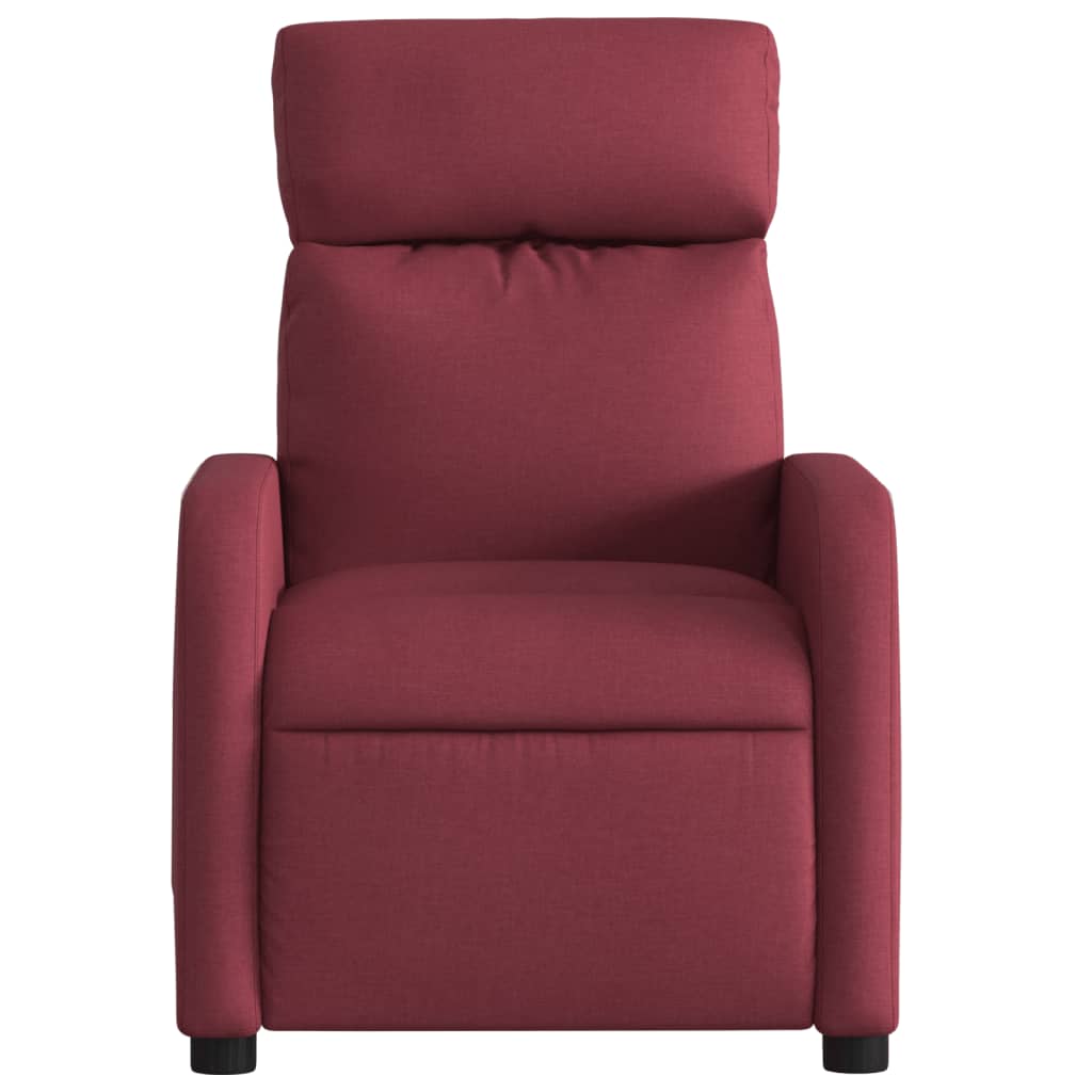 Poltrona Reclinabile in Tessuto Rosso Vino | homemem39