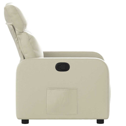 Poltrona Reclinabile Crema in Similpelle | homemem39