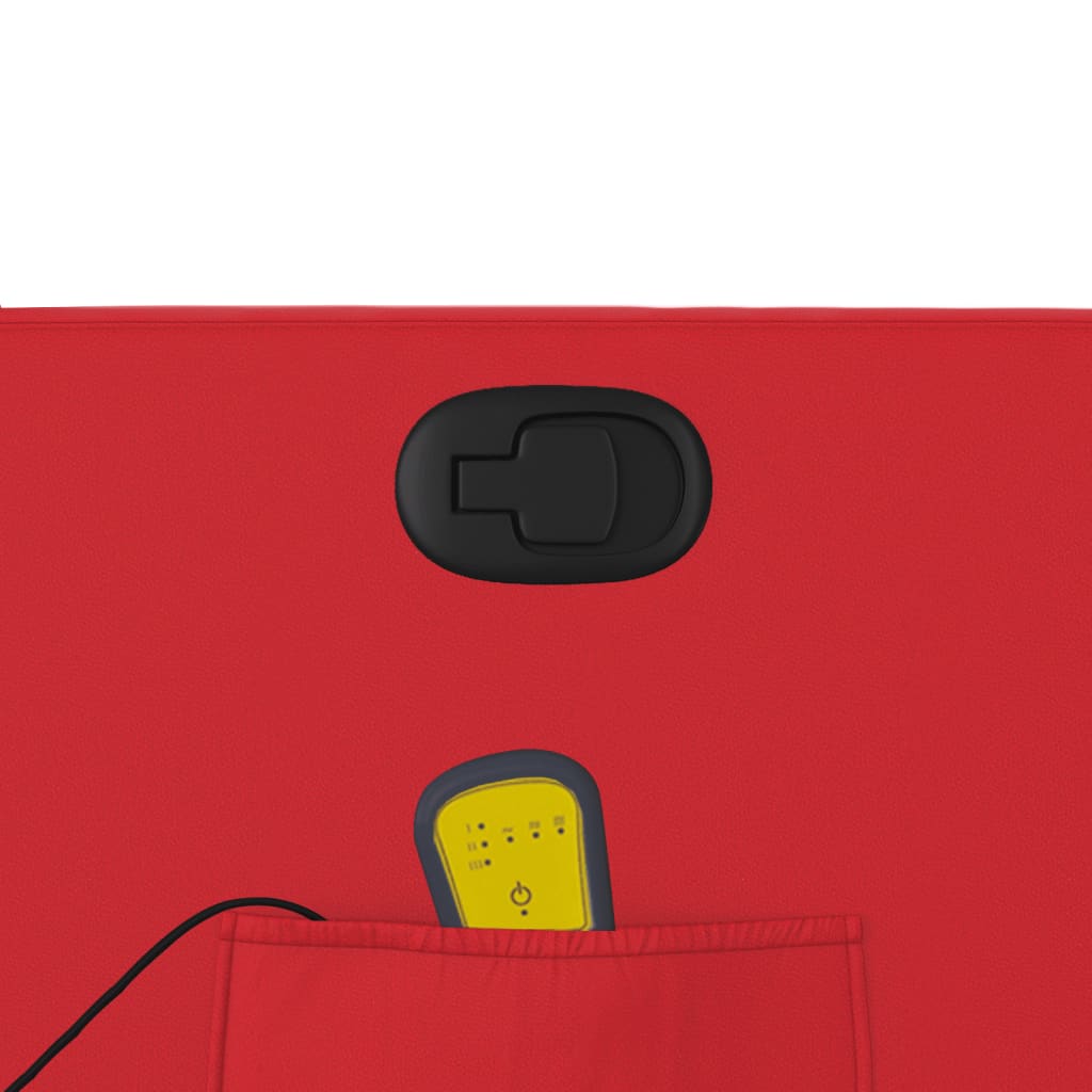 Poltrona Massaggiante Reclinabile Rossa in Similpelle - homemem39