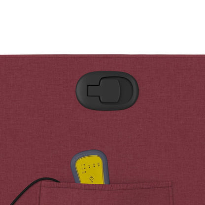 Poltrona Massaggiante Reclinabile Rosso Vino in Tessuto - homemem39