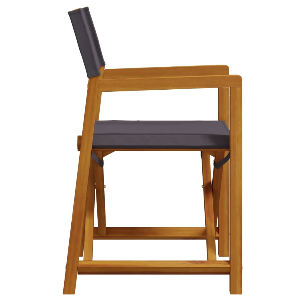 Sedie da Regista Pieghevoli 2 pz Grigio Scuro in Tessuto