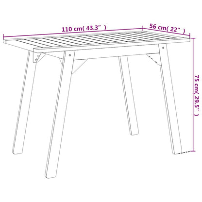 Set da balcone 3 pz in Legno Massello di Acacia