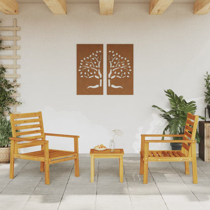 Poltrone da Giardino 2 pz 66,5x65x81 cm Legno Massello Acacia - homemem39