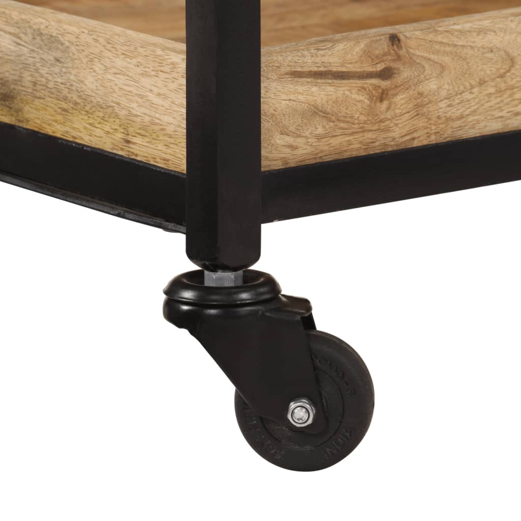 Carrello da Cucina 60x40x80 cm Legno Massello di Mango Grezzo