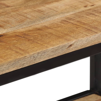 Tavolo Consolle 70x35x70 cm in Legno Massello di Mango Grezzo