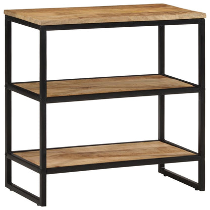 Tavolo Consolle 70x35x70 cm in Legno Massello di Mango Grezzo