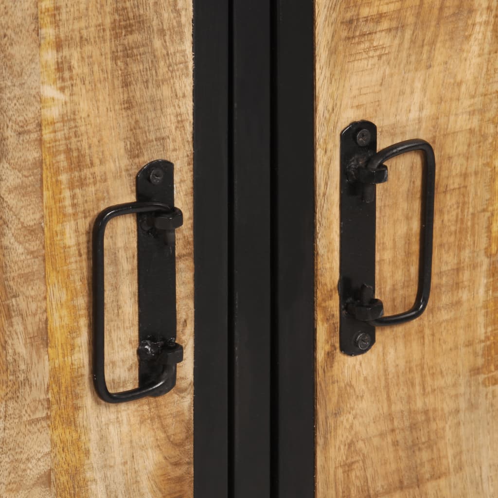 Credenza 105x35x70 cm in Legno Massello di Mango Grezzo