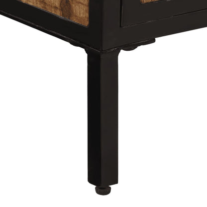 Credenza 105x35x70 cm in Legno Massello di Mango Grezzo