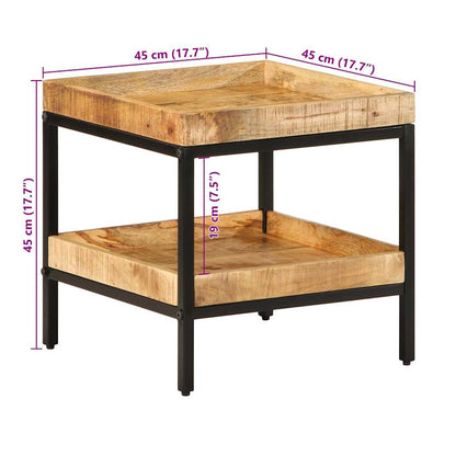 Tavolo laterale Marrone 45 x 45 x 45 cm legno massello di mango - homemem39