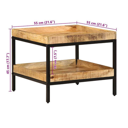 Tavolo laterale Marrone 55 x 55 x 45 cm legno massello di mango - homemem39