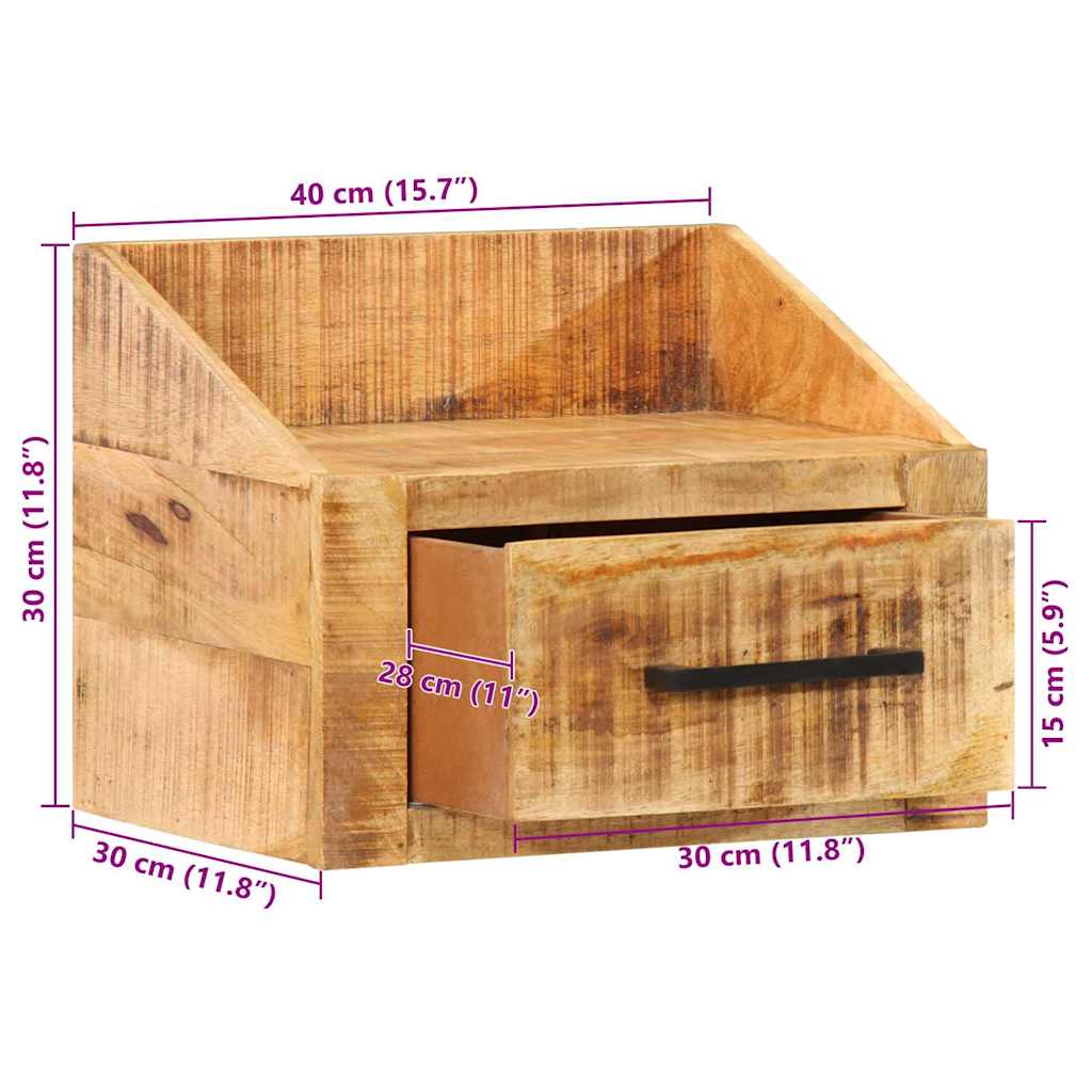 Armadio da Notte con cassetto Marrone 40 x 30 x 30 cm