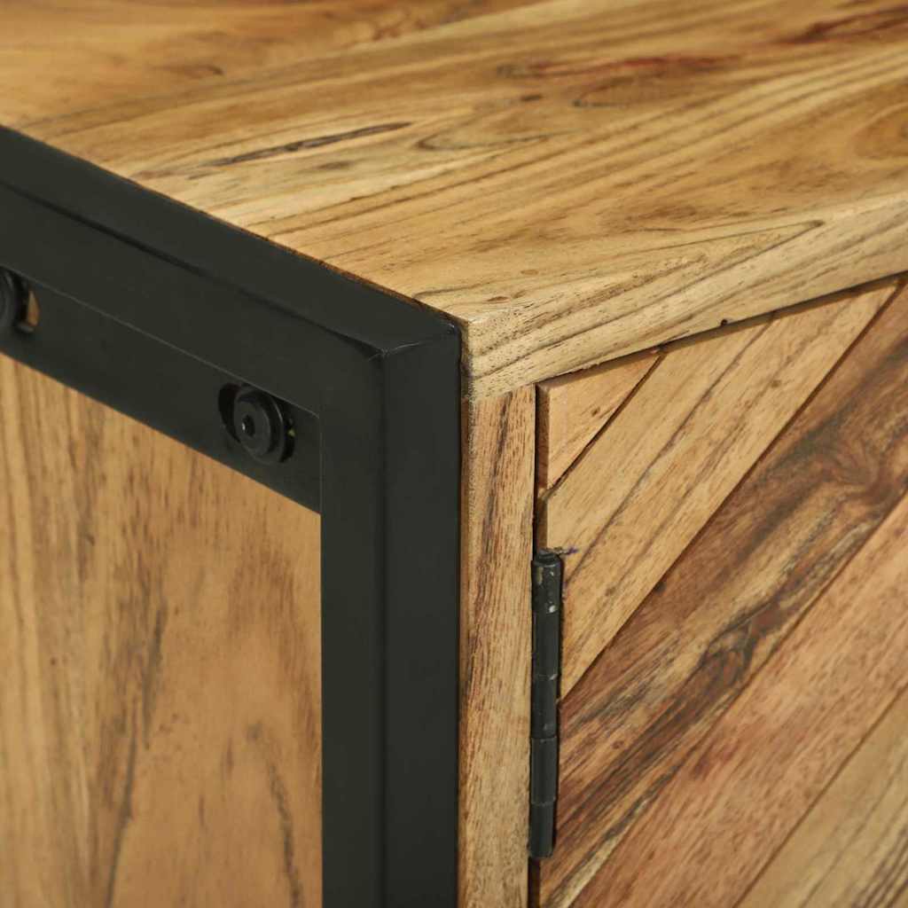 Mobile TV Marrone 110 x 30 x 50 cm Legno massello di acacia