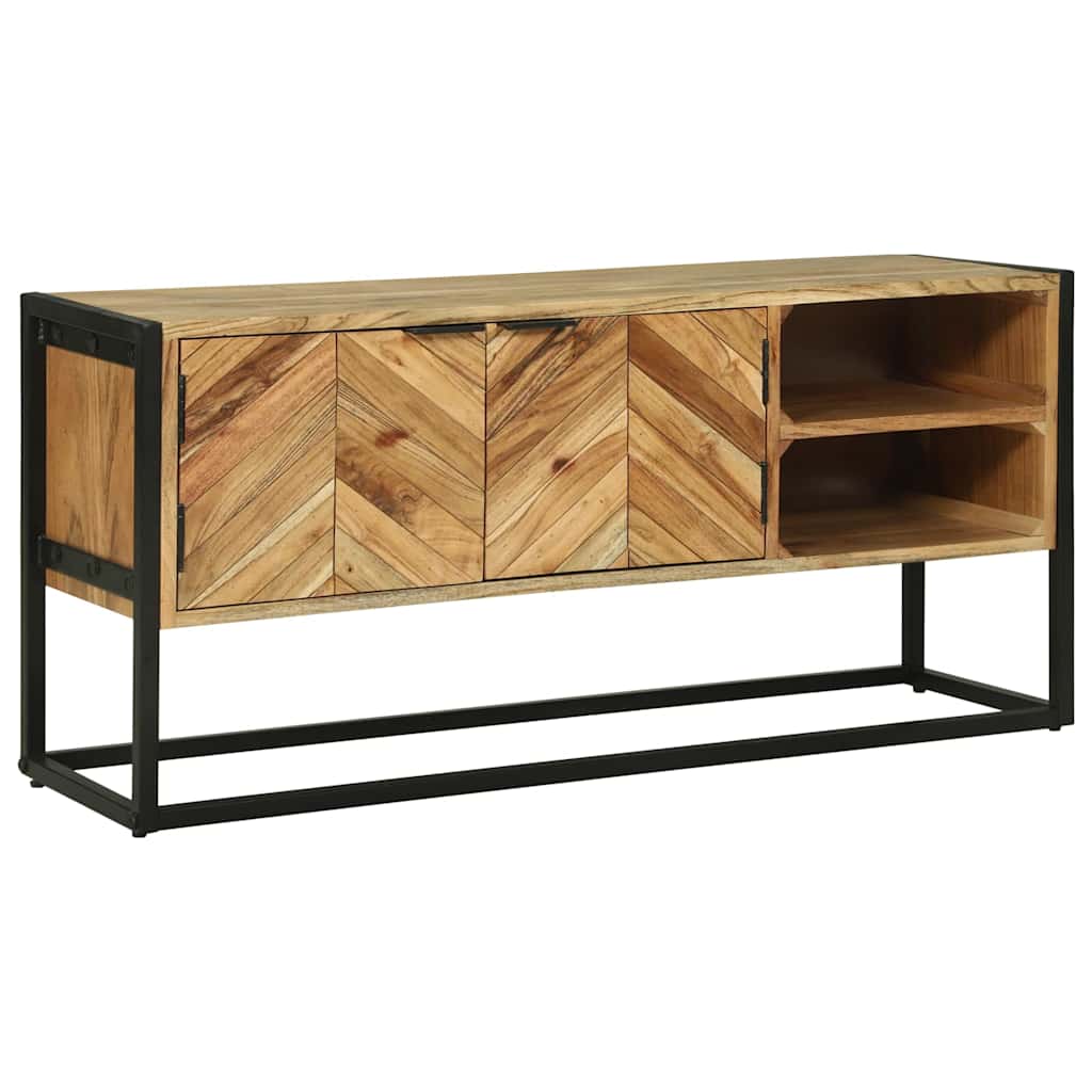 Mobile TV Marrone 110 x 30 x 50 cm Legno massello di acacia