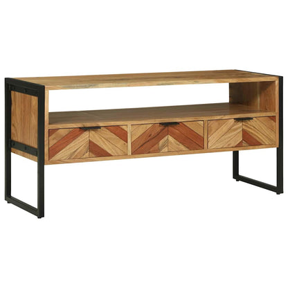 Mobile TV Marrone 100 x 35 x 50 cm Legno massello di acacia